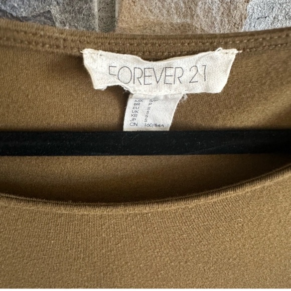 Forever 21 Bundle Bodycon Midi Dress Size Small Olive Green & Charcoal Gray - Picture 6 of 13